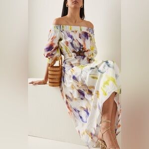 Silvia Tcherassi Vibrant Brushstroke Maxi Dress